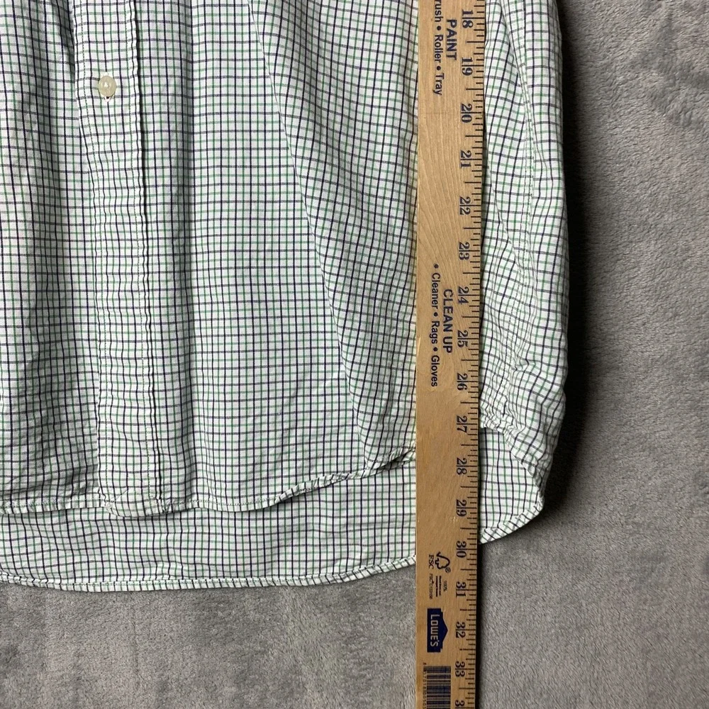 Ralph Lauren Golf Men's L Tilden Plaid Shirt Green 100% Cotton